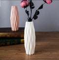 Nordic Geometric White Vase – Pack of 2