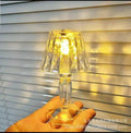 Mini crystal LED table lamp with warm light for home décor