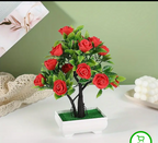Artificial Rose Plant in Pot – Pack of 2
