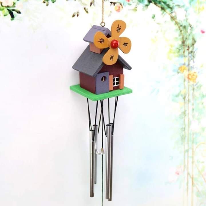 Antique Wooden House Wind Chime