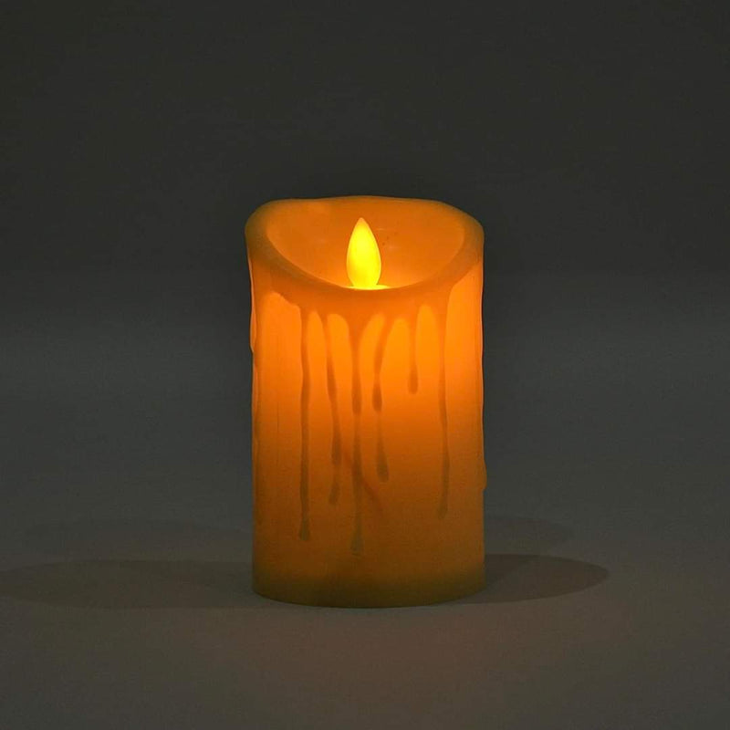 LED Candle Lamp with Rose Design