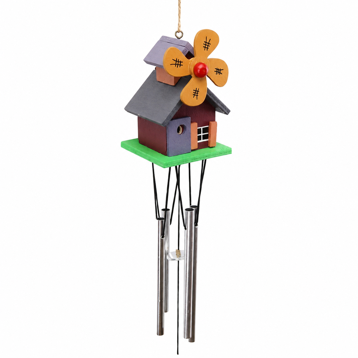 Antique Wooden House Wind Chime