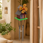 Antique Wooden House Wind Chime