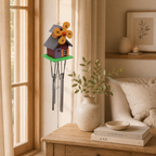 Antique Wooden House Wind Chime