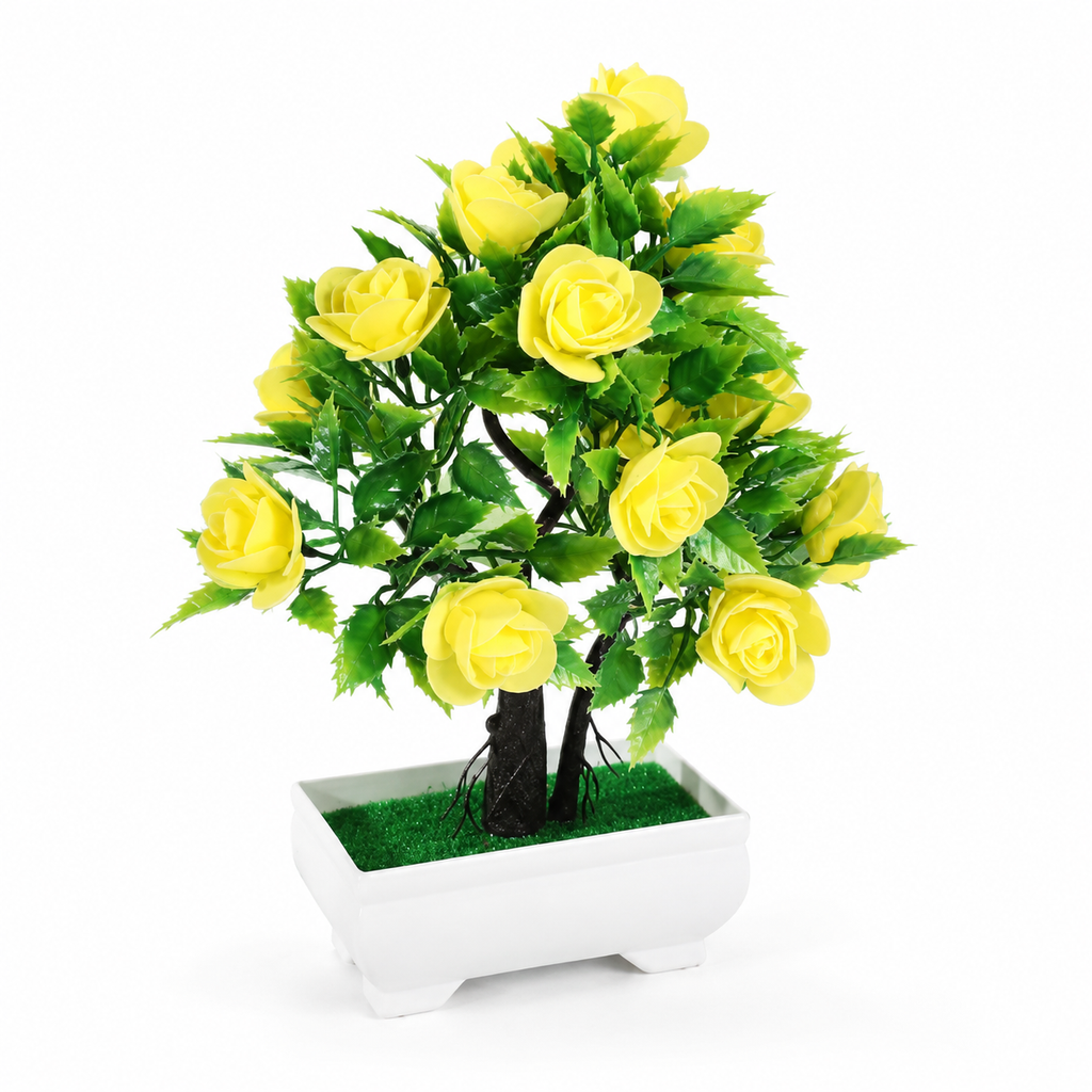 Artificial Rose Plant in Pot – Pack of 2