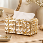 Beaded Metal Tissue Box Holder