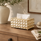 Beaded Metal Tissue Box Holder