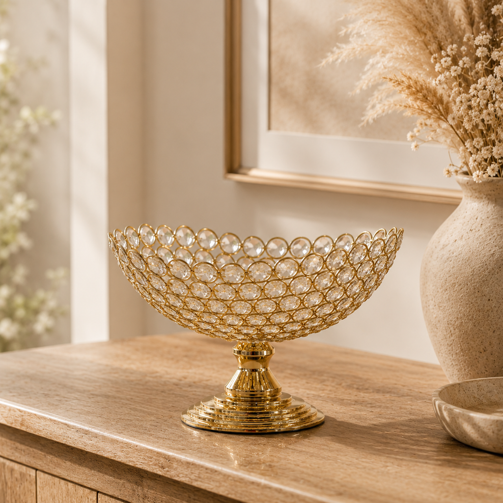 Crystal Fruit Tray Decoration Piece
