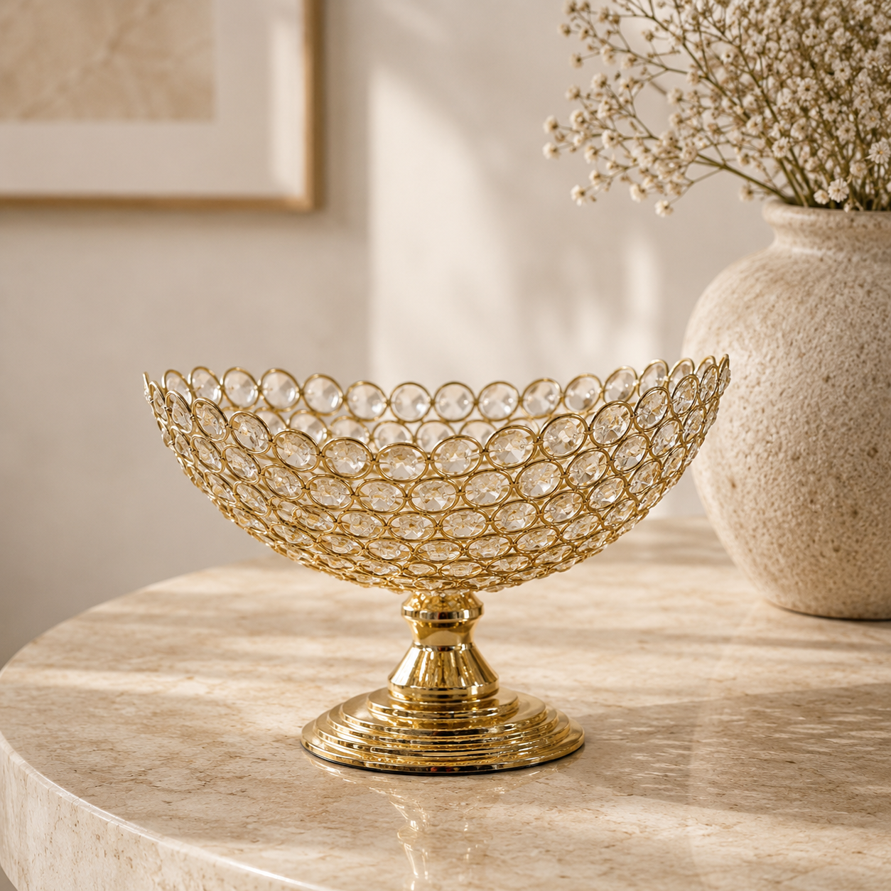 Crystal Fruit Tray Decoration Piece