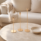 European Metal Candle Holder - Set of 3