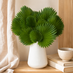Nordic Ribbed White Vase – Pack of 2