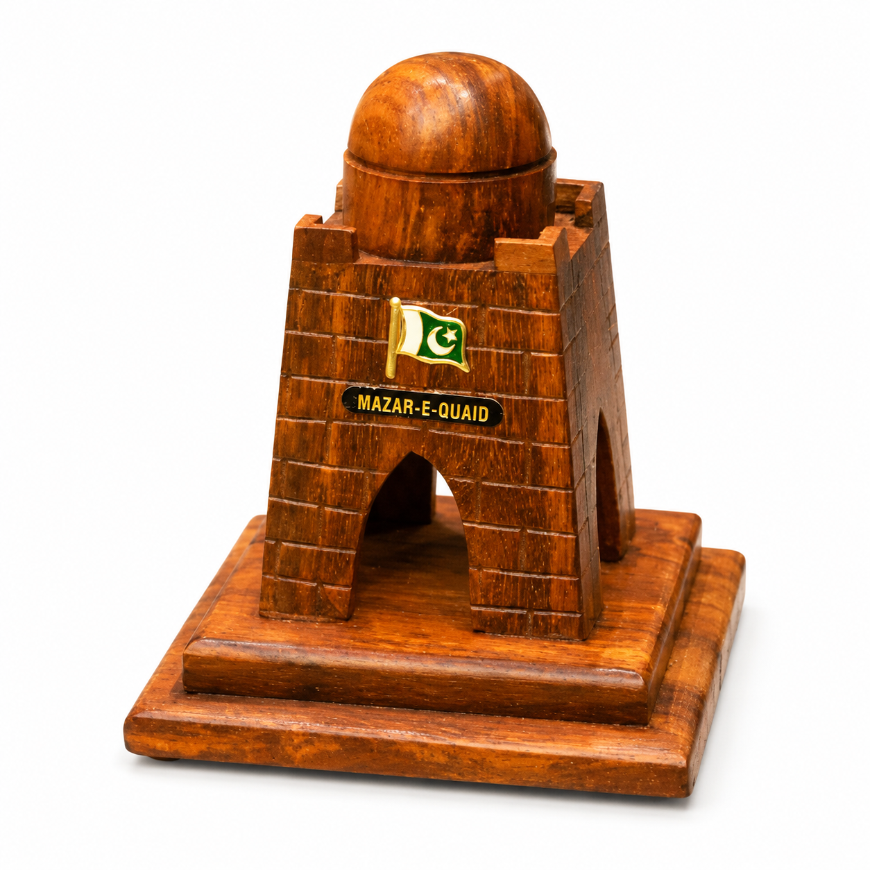 Wooden Quaid-e-Azam Monument Decoration Piece