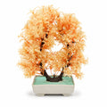 Artificial Orange Blossom Bonsai Plant in Cream Rectangle Pot – Pack of 2