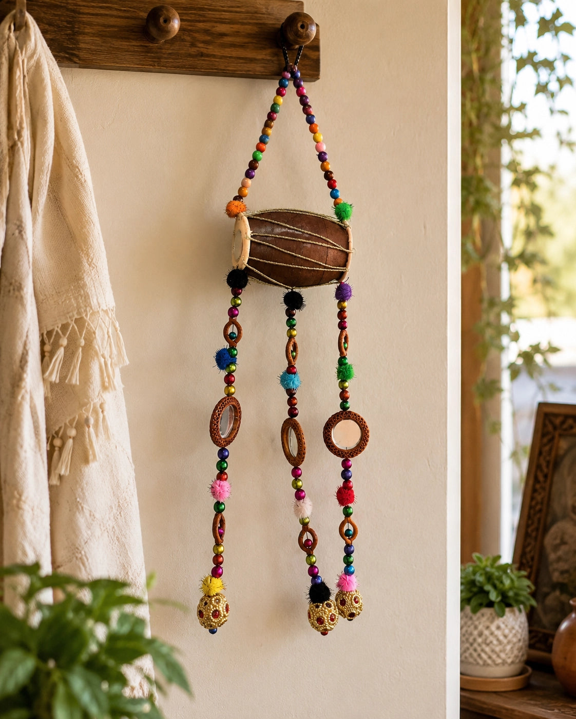 Beaded Hanging Dhol Wall Decor lifestyle