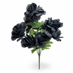 Black Rose artificial flower bunch on white background
