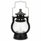 Black Vintage Small LED Hurricane Lantern
