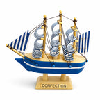 Blue Sailboat Decorative Figurine