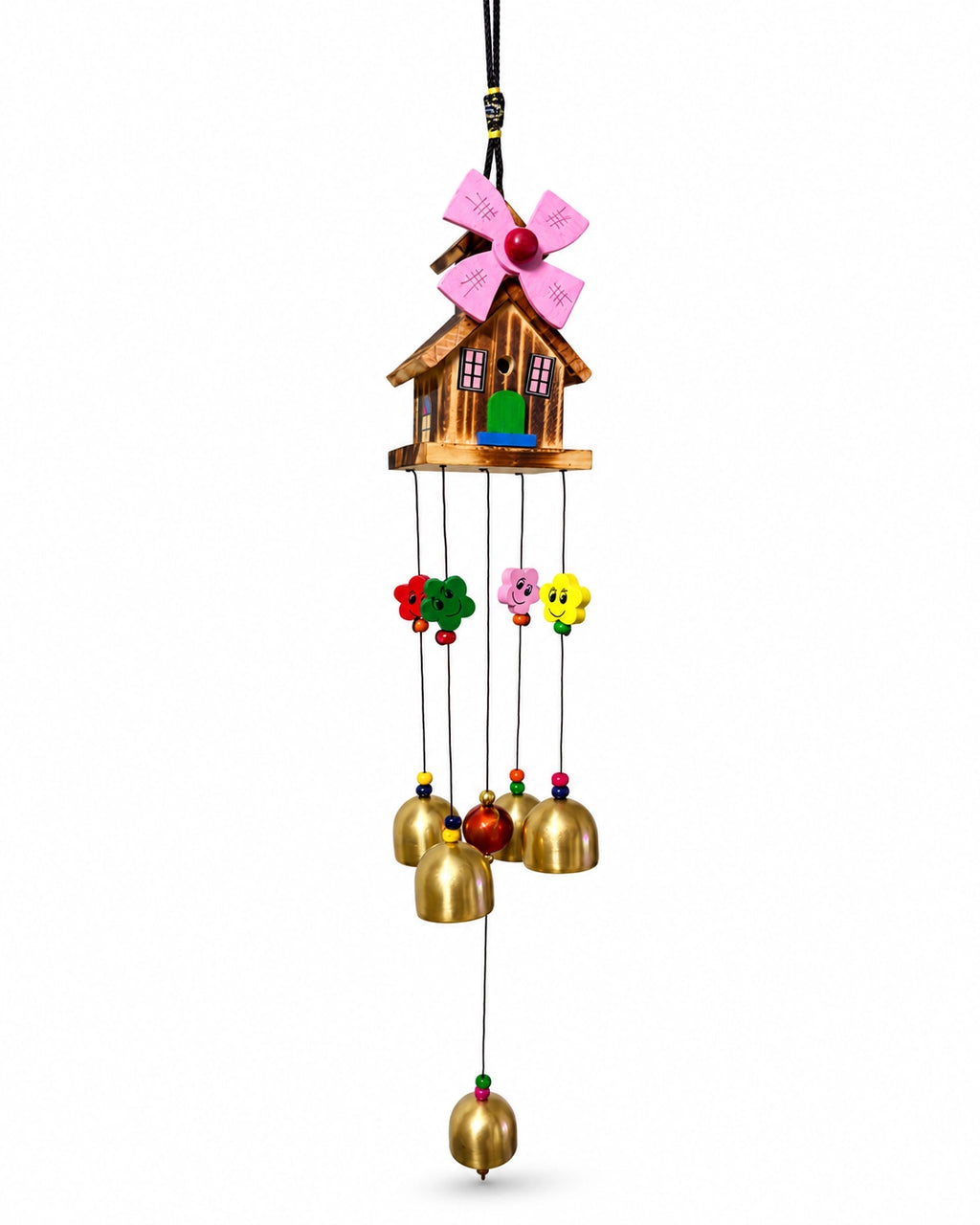 Colorful Birdhouse Wind Chime