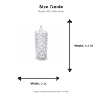 Size guide - approximately 4.5 x 2 inches
