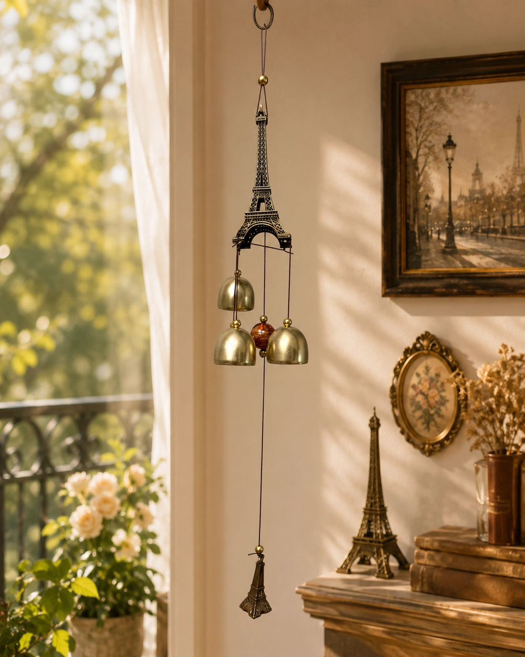 Eiffel Tower Hanging Wind Chime lifestyle