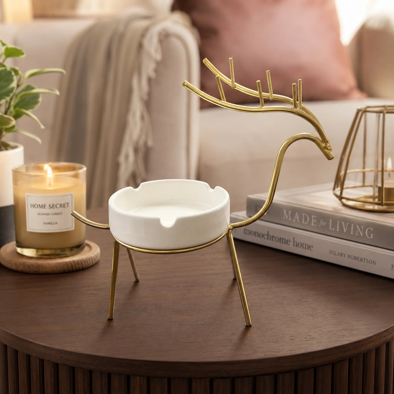 Gold Deer Ashtray lifestyle