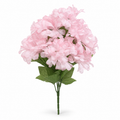 Pink Marigold artificial flower bunch on white background
