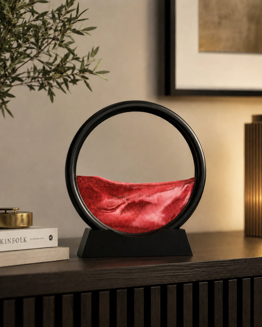 Round Moving Sand Art Decor lifestyle