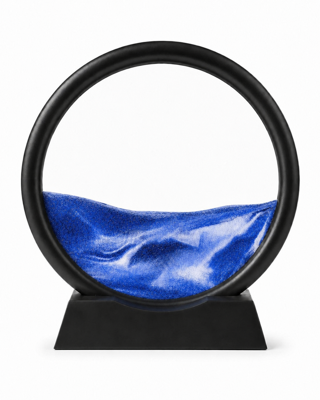Round Moving Sand Art Decor - Blue