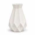 White Diamond Pattern Nordic-Style Vase - Single Unit