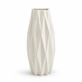 White Textured Nordic-Style Vase - Single Unit