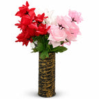 Black Gold Textured Vase with artificial flower styling